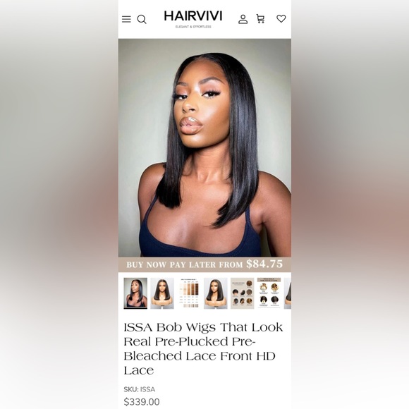 Hairvivi Issa Bob Hd Lace Front Wig - Picture 1 of 3